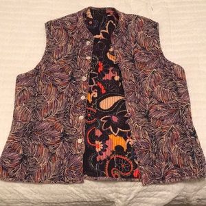 REVERSIBLE quilted vest!!!! Vintage